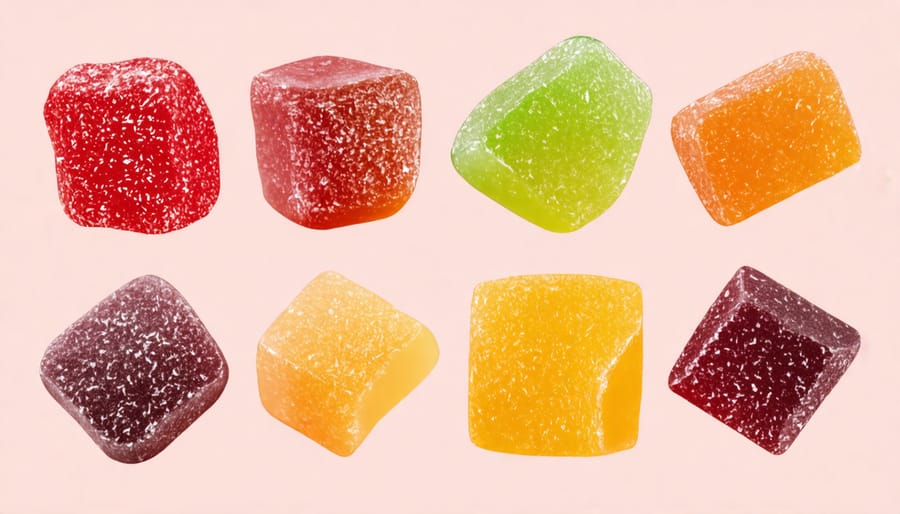 A colorful array of freeze-dried candies illustrating their variety and appeal